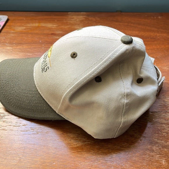 Town Talk Prairie Trails Country Club tan and green Velcro strap one size hat - Picture 3 of 7